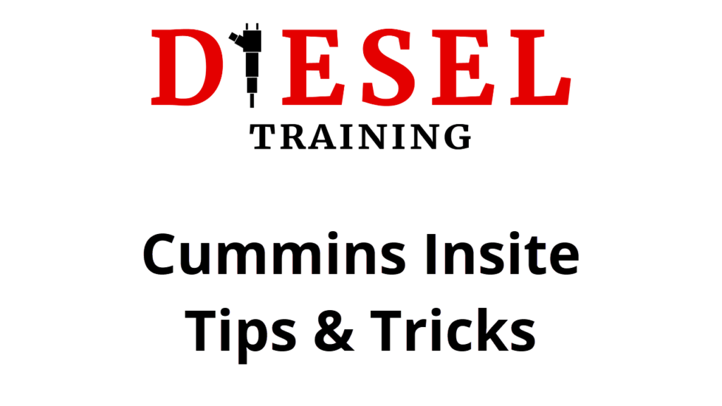 Cummins Insite Tips & Tricks